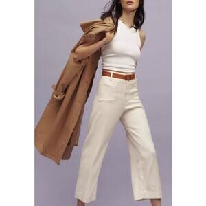 Maeve Cream Wide Leg Pants